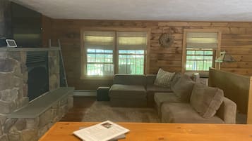 TV connectée, cheminée, jeux vidéo, lecteur de DVD