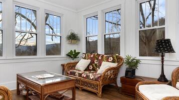 Smart TV, DVD player, books, video library