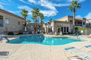 Outdoor pool, a heated pool