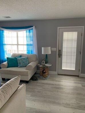 Smart TV, DVD player, books, video library