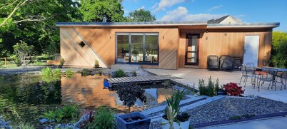 Charming Welsh Farmhouse, natural swimming pool, fabulous views, sleeps to 14