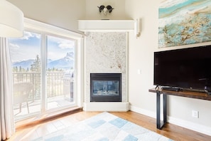 Smart TV, fireplace, video games, books
