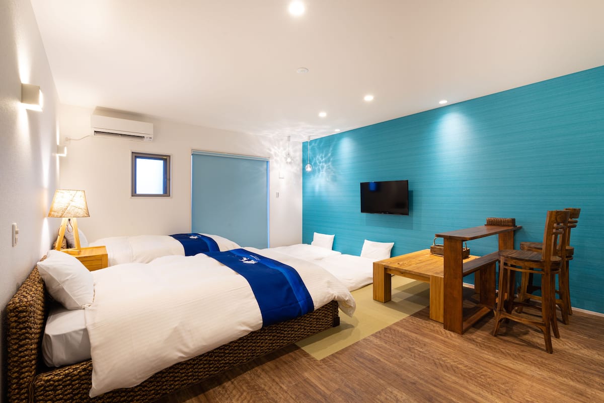 individually decorated, individually furnished, iron/ironing board