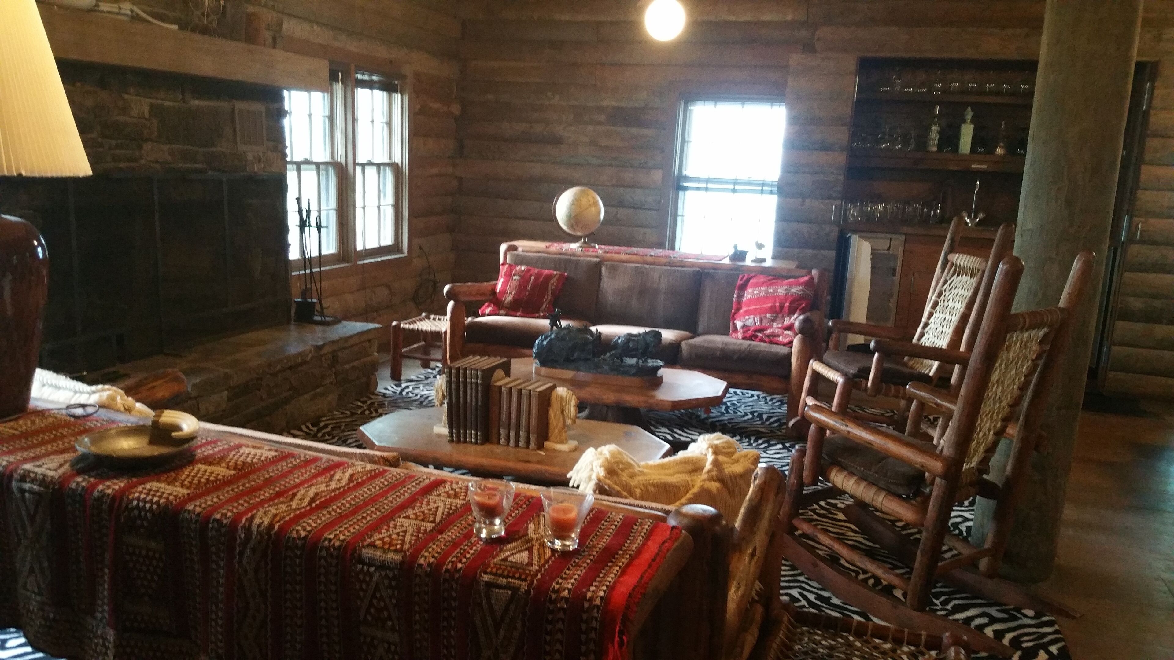 电视、壁炉、DVD 播放器、书