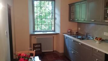 Réfrigérateur, four, lave-vaisselle, cafetière/bouilloire