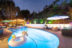 Outdoor pool, a heated pool