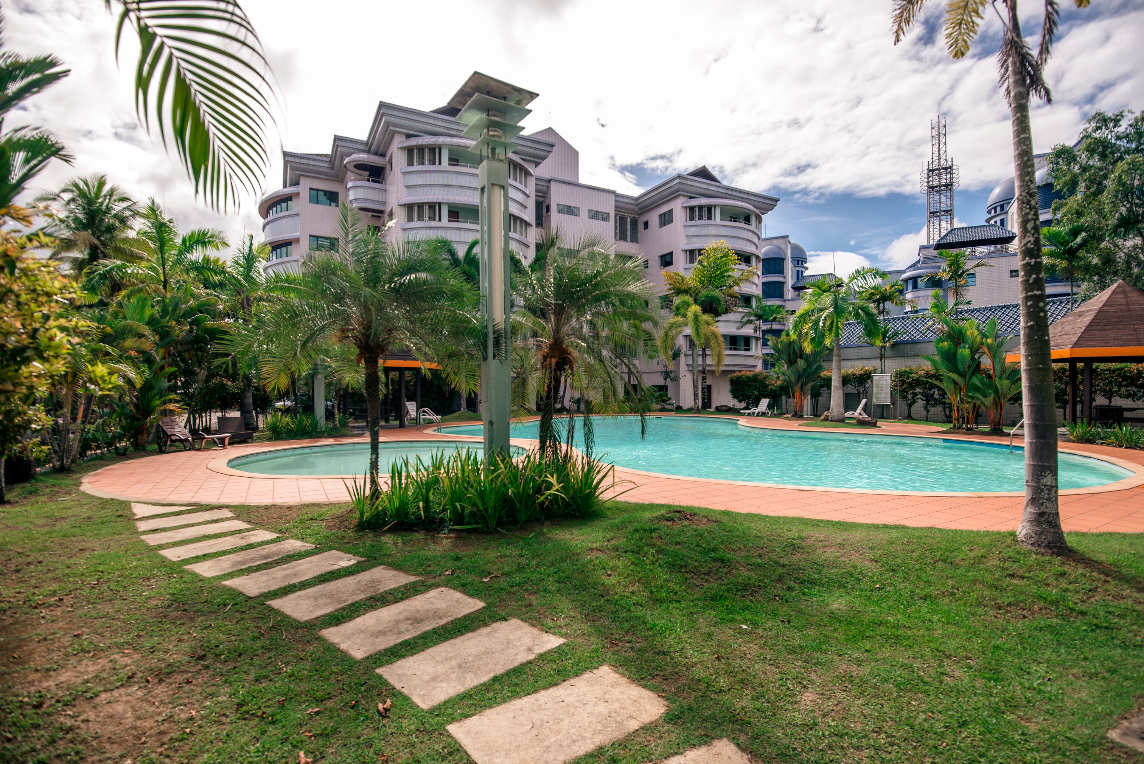 2 outdoor pools, open 8:00 am to 8:00 pm, pool loungers