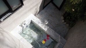 Private Vacation Home | Bathroom | Separate tub and shower, deep soaking tub, free toiletries, hair dryer - RERESO Okinawa churaumi (Motobu)
