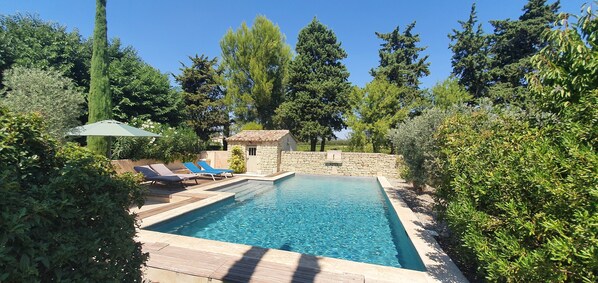 Pool - New: Gîte in 18th century Provencal farmhouse surrounded by vineyards at the foot of Ventoux (Carpentras)