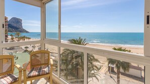 A balcony with a view of the beach and ocean. - Apartamaneto Joya 4 by Costa CarpeDiem (Calp)