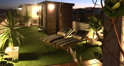 Apartment mit eigener Terrasse und Parkplatz in Casa Palacio del centro