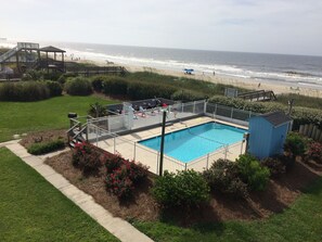 Outdoor pool - Beachfront 3 Bedroom Condo at beautiful Ocean Isle Beach, NC (Ocean Isle Beach)