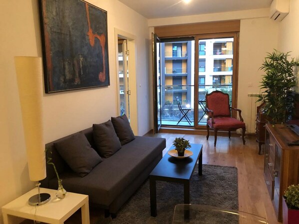 Superior Apartment, Courtyard View | Living room
