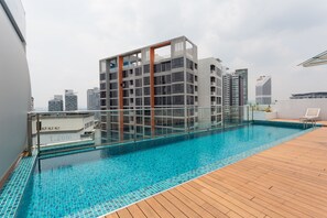 Outdoor pool, a rooftop pool