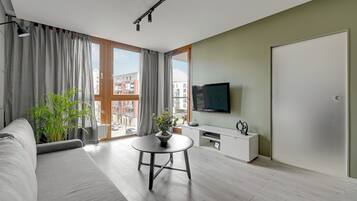 Appartement Ville, 1 grand lit et 1 canapé-lit, non-fumeurs | 1 chambre, literie hypoallergénique, décoration personnalisée