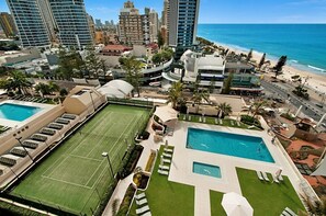 Outdoor pool, a heated pool