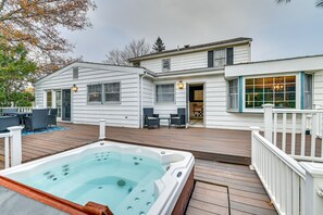 Terrace/patio - Slope Views: Luxe Windham Retreat w/ Hot Tub! (Windham)