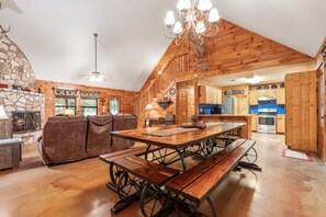 Interior - Private sparkling pool, outdoor fireplace, less than 5-minute drive to THE Frio River in Concan, TX (Concan)