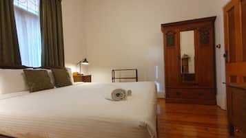 2 bedrooms, blackout curtains, iron/ironing board, travel cot