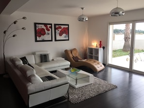 TV, fireplace, DVD player, books