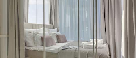 高級公寓 | 防敏寢具、獨特設計、獨特裝修、遮光窗簾/窗簾