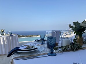 Outdoor dining - Eva Villas East,  With Private Pool & Panoramic Sea View (RETHYMNO)
