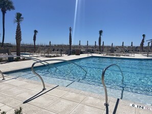 Indoor pool, outdoor pool - 2117 Villamare, Beautiful Condo In Beachfront Complex near pickle ball courts. (Hilton Head Island)