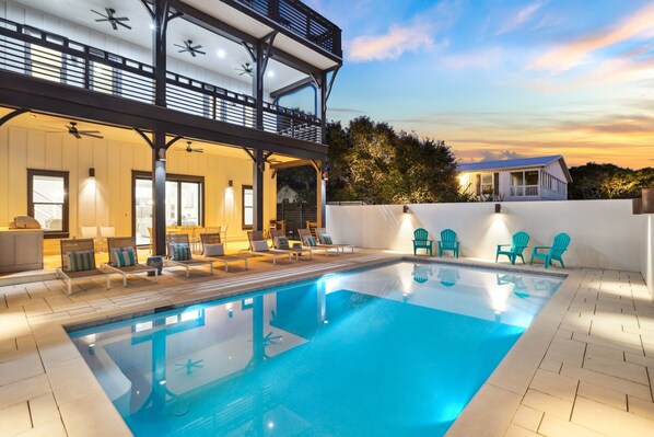 A heated pool