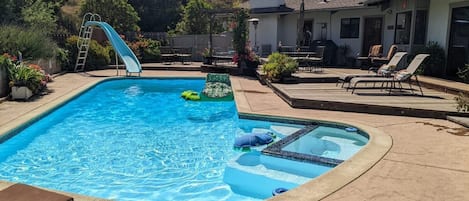 Outdoor pool, a heated pool