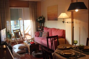 TV, DVD player, books, stereo - EXCLUSIVE APARTMENT IN SANXENXO, GARDEN AND SWIMMING POOL 100 M FROM SILGAR BEACH (Sanxenxo)