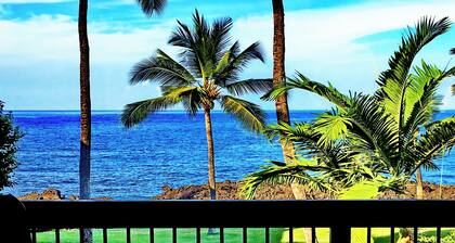 OCEANFRONT 3+2.5 AC Pickelball Onsite! Walk to Keauhou Bay & Kahaluu Beach Park