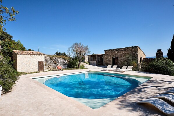 Outdoor pool, a heated pool