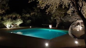 Piscine extérieure, piscine chauffée