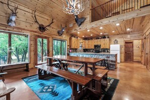 Dining - In Concan, private pool, outdoor fireplace, NO bunk beds, less than 5-minute drive to THE Frio River (Concan)