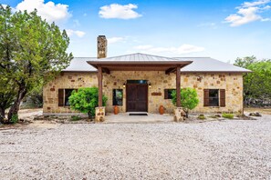 Exterior - In Concan, private pool, outdoor fireplace, NO bunk beds, less than 5-minute drive to THE Frio River (Concan)