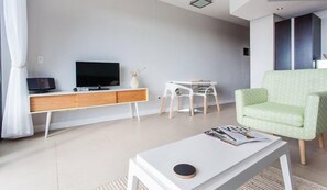 TV, DVD player, stereo