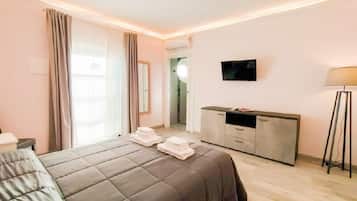 Habitación superior | Cortinas opacas, tabla de planchar con plancha, wifi gratis