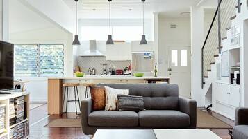 Smart TV, fireplace, Netflix, DVD player