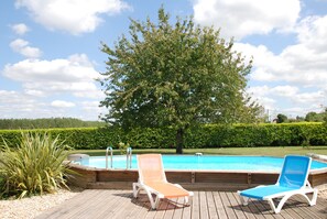 A heated pool