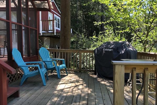 Deck with grill