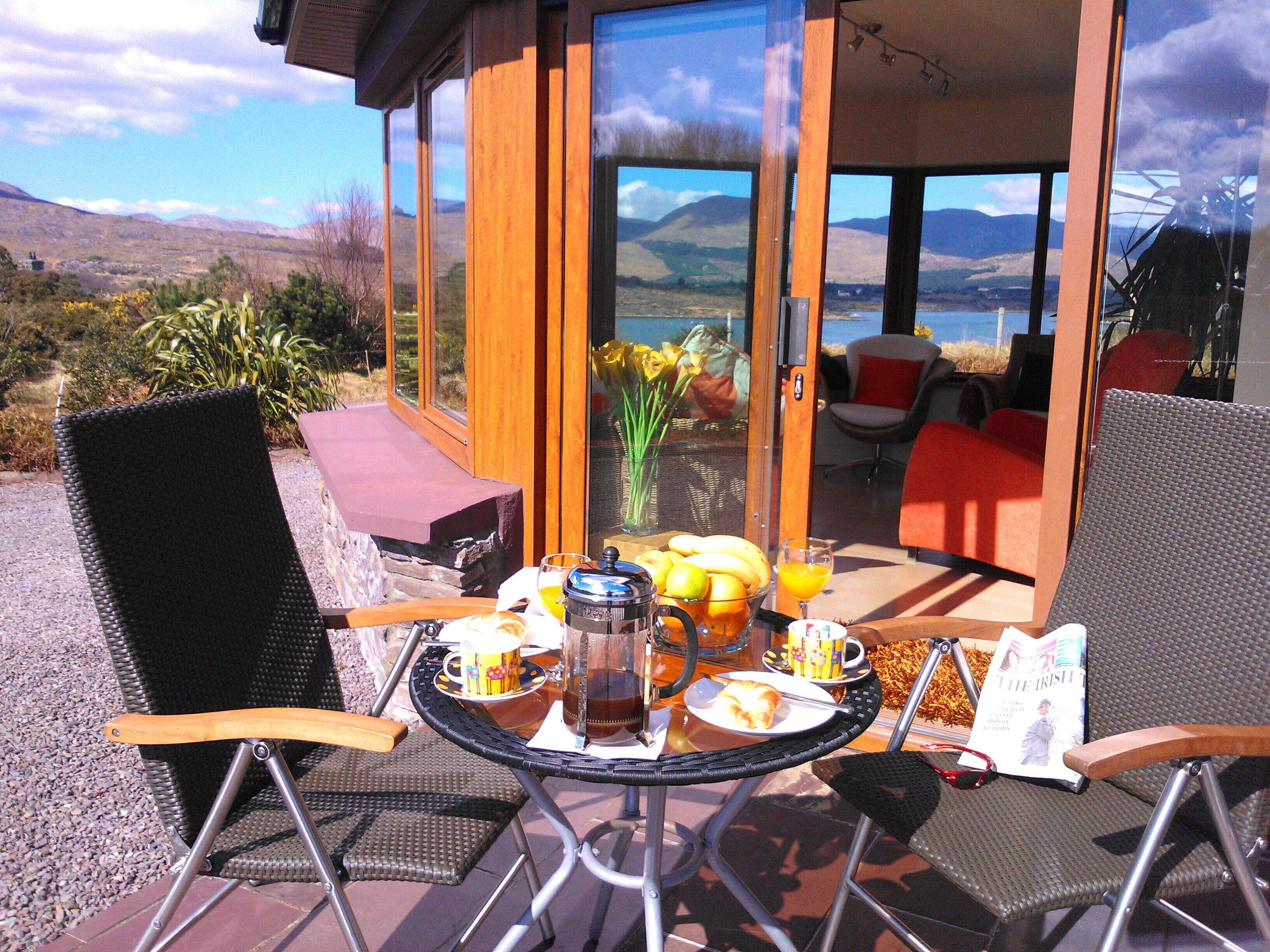 Enjoy a sunshine breakfast on the patio.