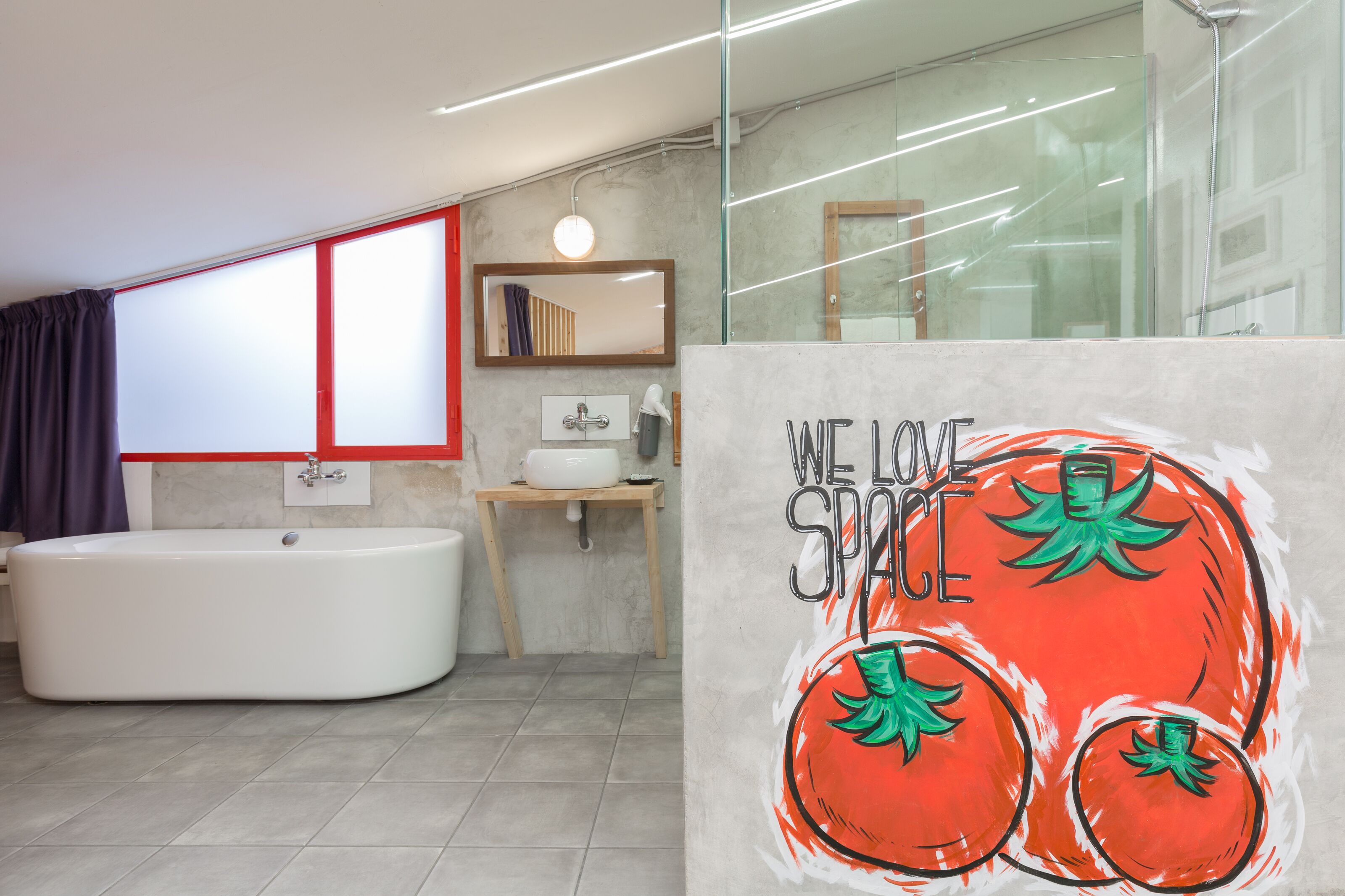 loft, terrace (penthouse) | bathroom | shower, hair dryer, towels