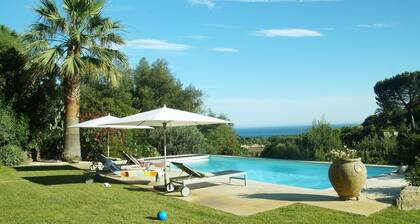 CĂŽte d'Azur, luxury domestic villa, pool, air conditioning, sea view