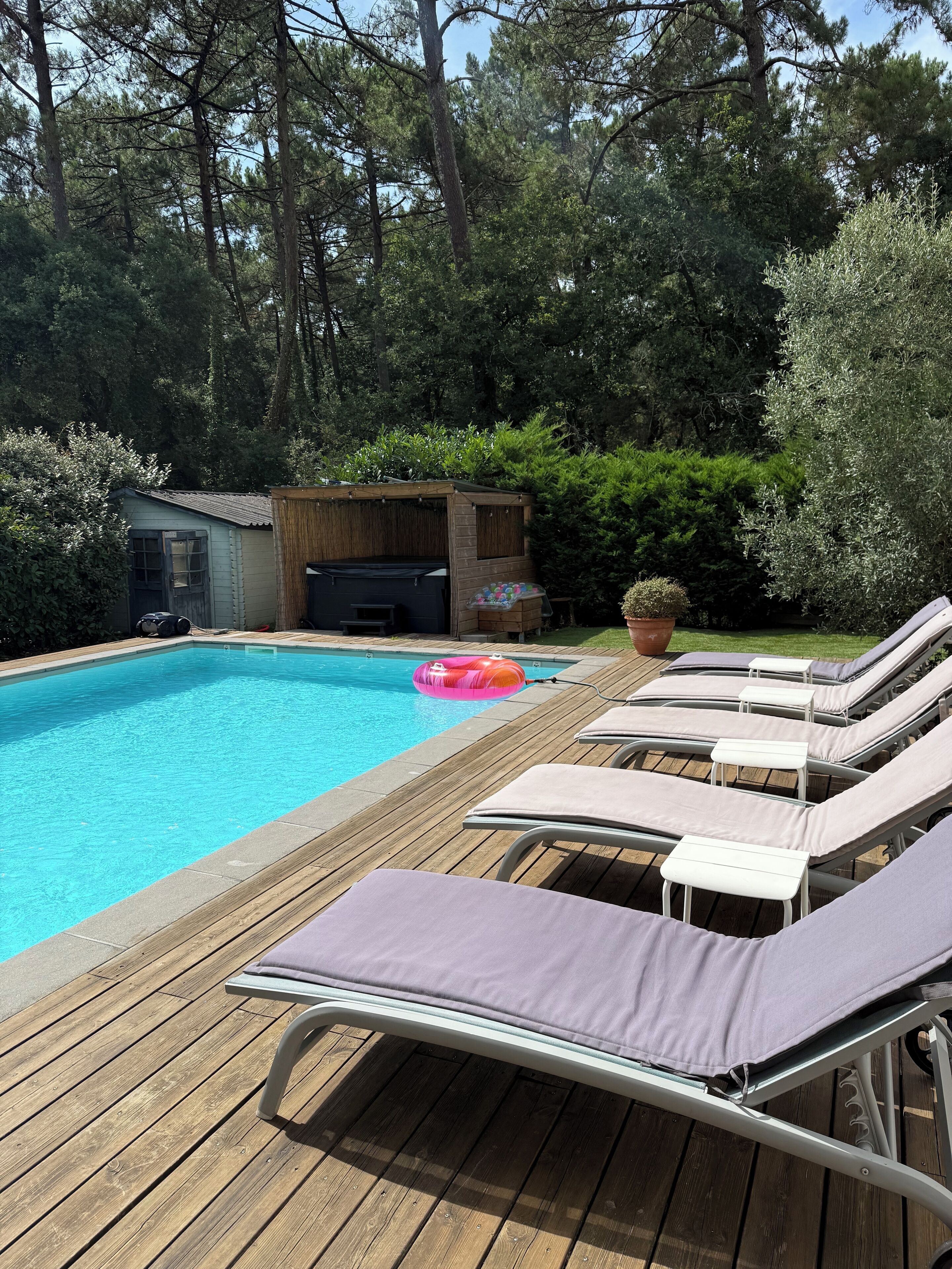 A heated pool