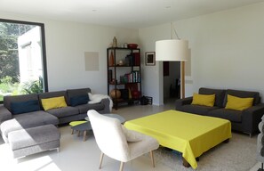 TV, fireplace, DVD player, books - LA MAISON M, contemporaine & chaleureuse, contemporary & warm, Aix en Provence (Aix-En-Provence)