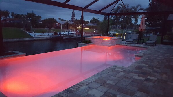 Outdoor pool, a heated pool