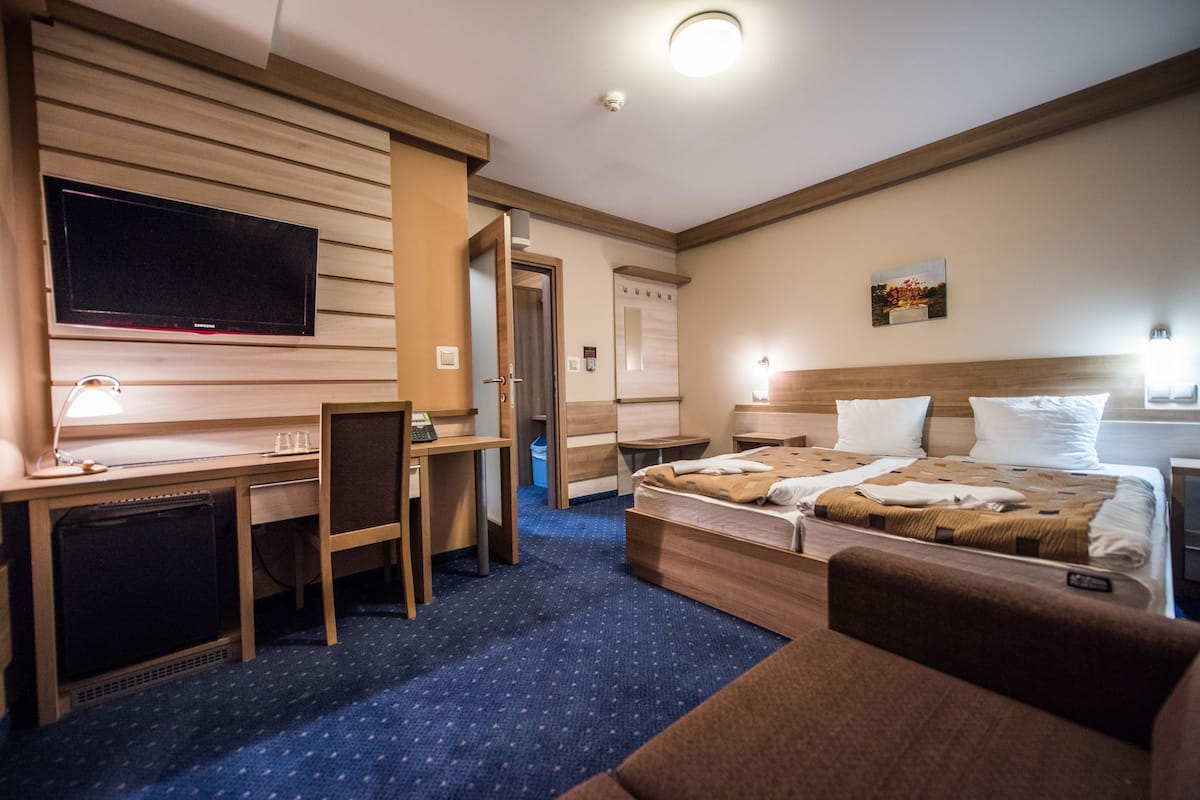 Business Apartment, 1 Double Bed, Mountain View | Premium bedding, in-room safe, iron/ironing board, cribs/infant beds