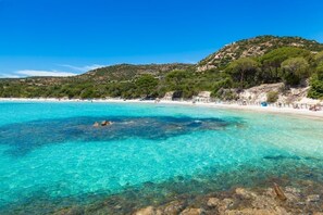 Beach nearby, sun-loungers