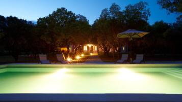A heated pool