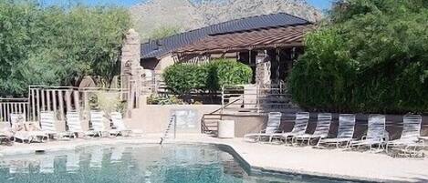 Outdoor pool, a heated pool